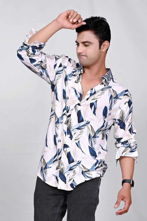 Azure Foliage Designer Shirt