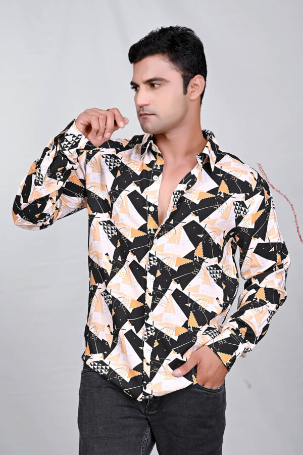 Geo Contrast Luxe Shirt