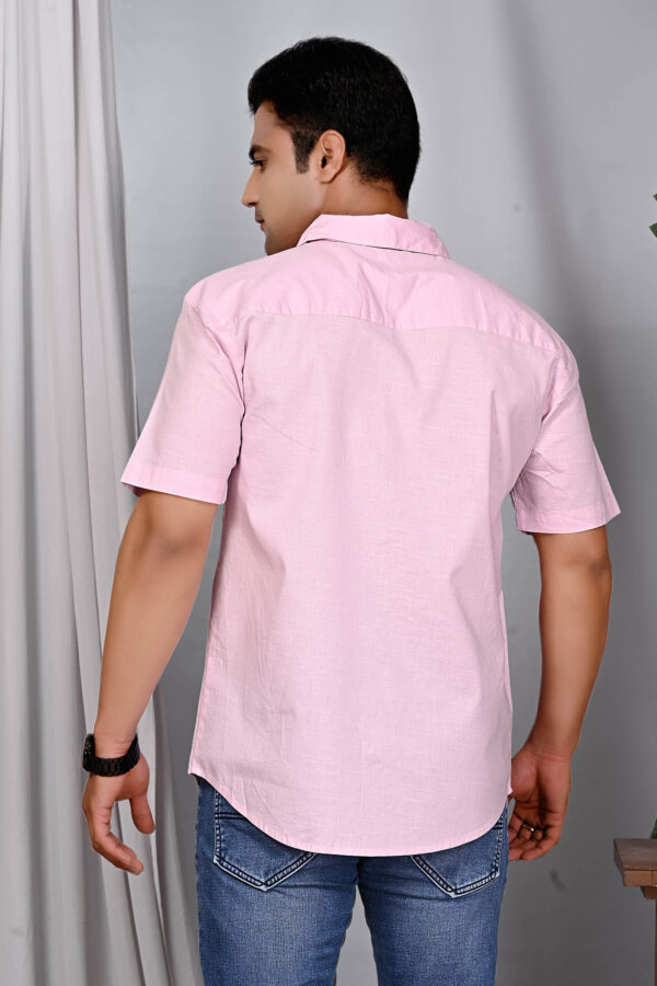 Blush Harmony Linen-Cotton Shirt